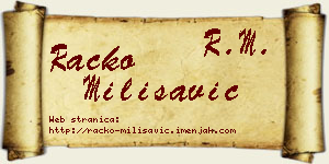 Racko Milisavić vizit kartica